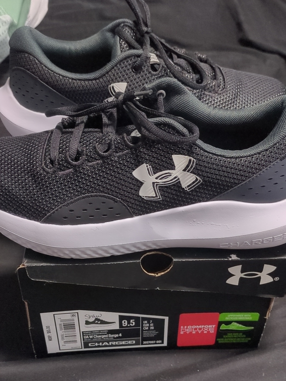 Under Armour Women's Athletic Sneakers in Black and White